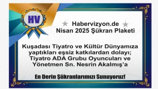 NİSAN AYI ŞÜKRAN PLAKETİ - TİYATRO ADA GRUBU